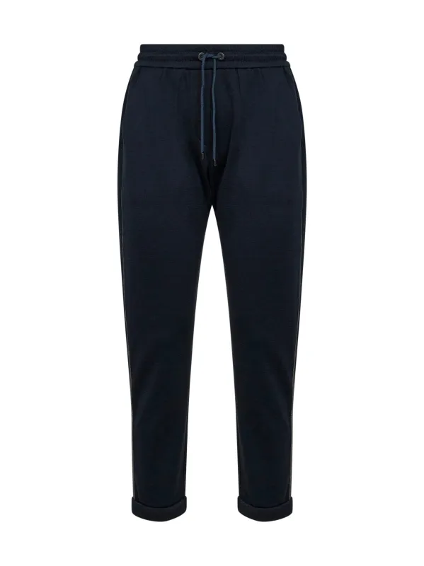 Trousers Cotton-Silk Blue made by Brunello Cucinelli