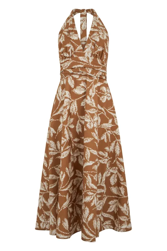 MIDI DRESS IN COTTON WITH PRINT made by MaxMara