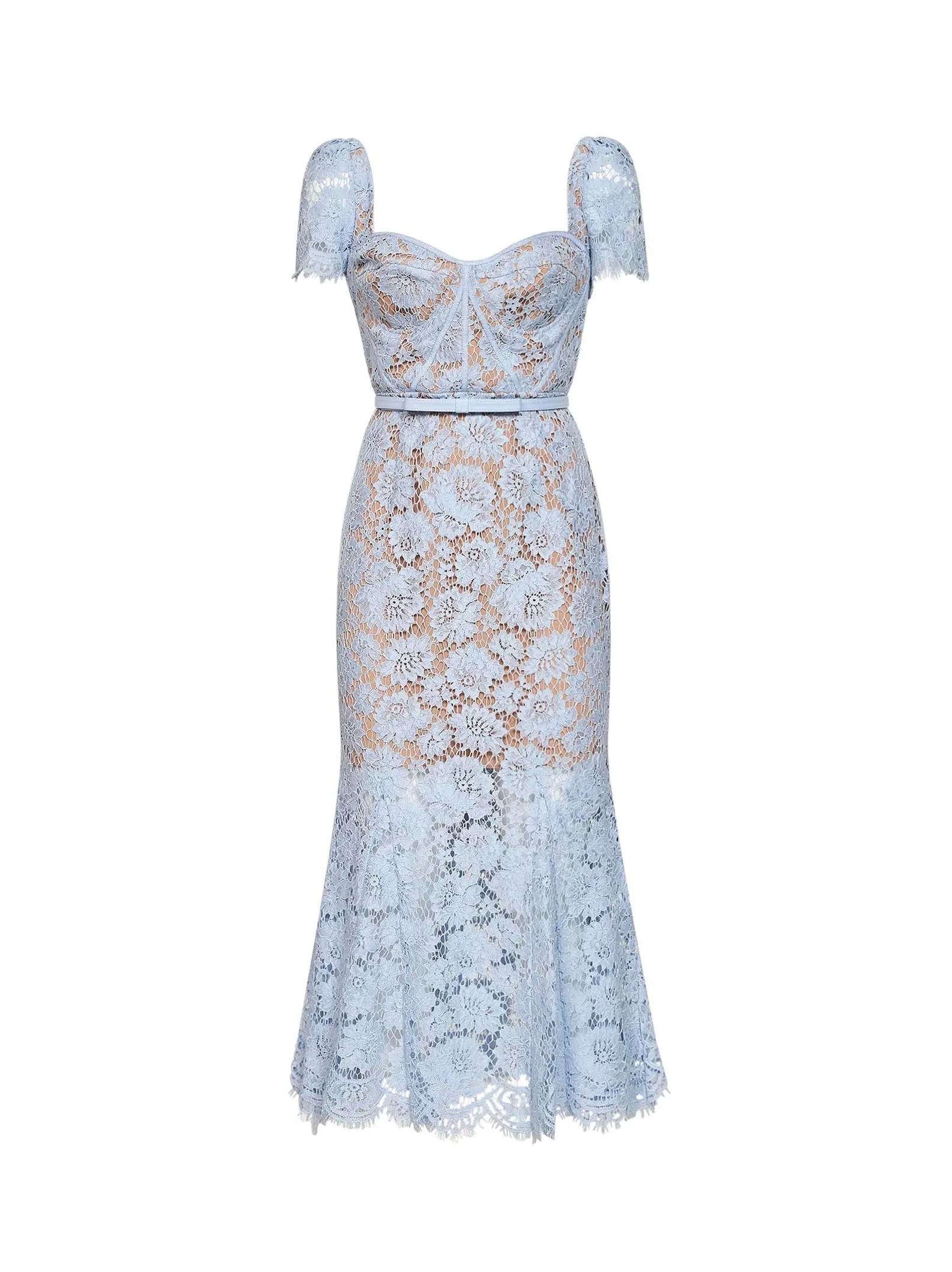 Midi Lace Dress Light Blue sold by Lord & Taylor