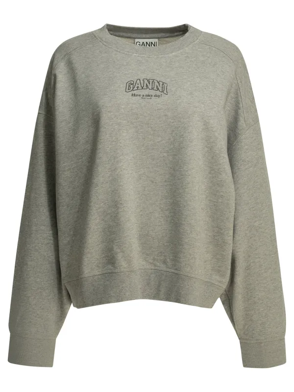 CREWNECK SWEATSHIRT WITH LOGO made by Ganni