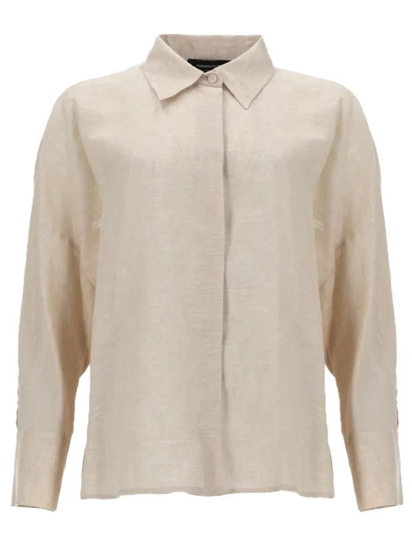 Shirt Cropped Linen made by Fabiana Filippi