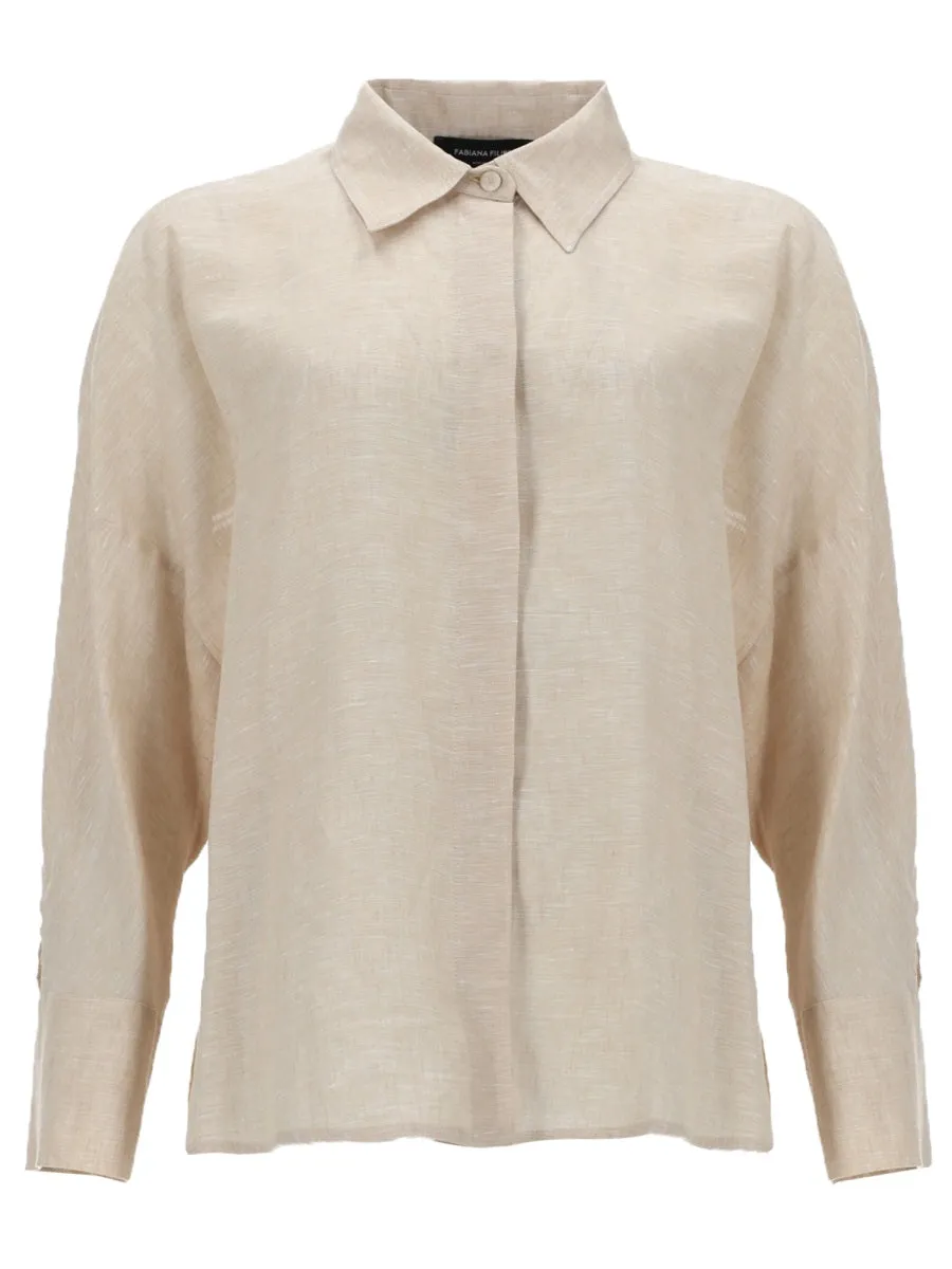 Shirt Cropped Linen sold by Lord & Taylor
