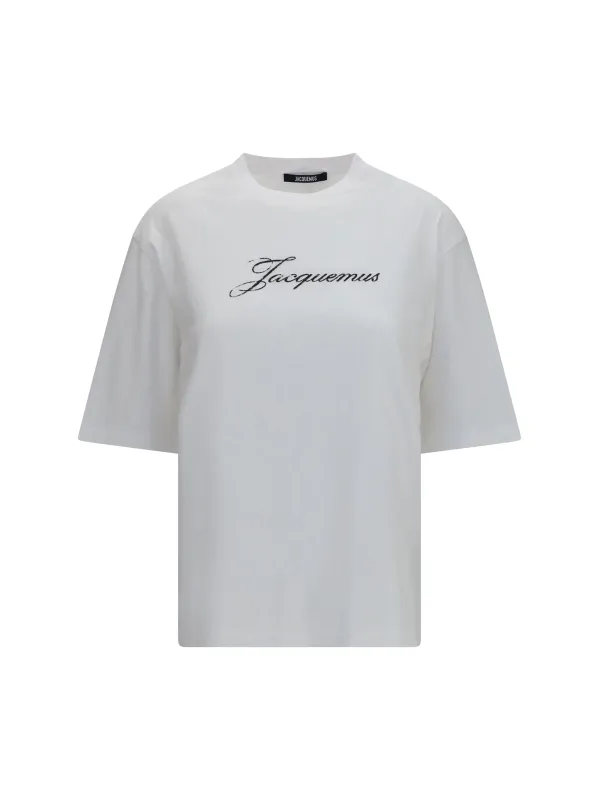 T-shirt Cotton Logo White made by Jacquemus
