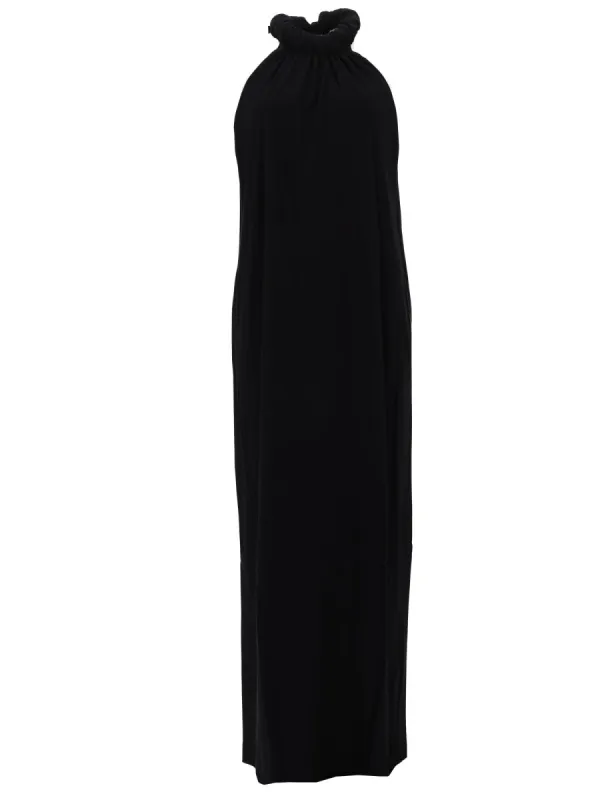 Maxi Cotton Dress Black made by NUDE