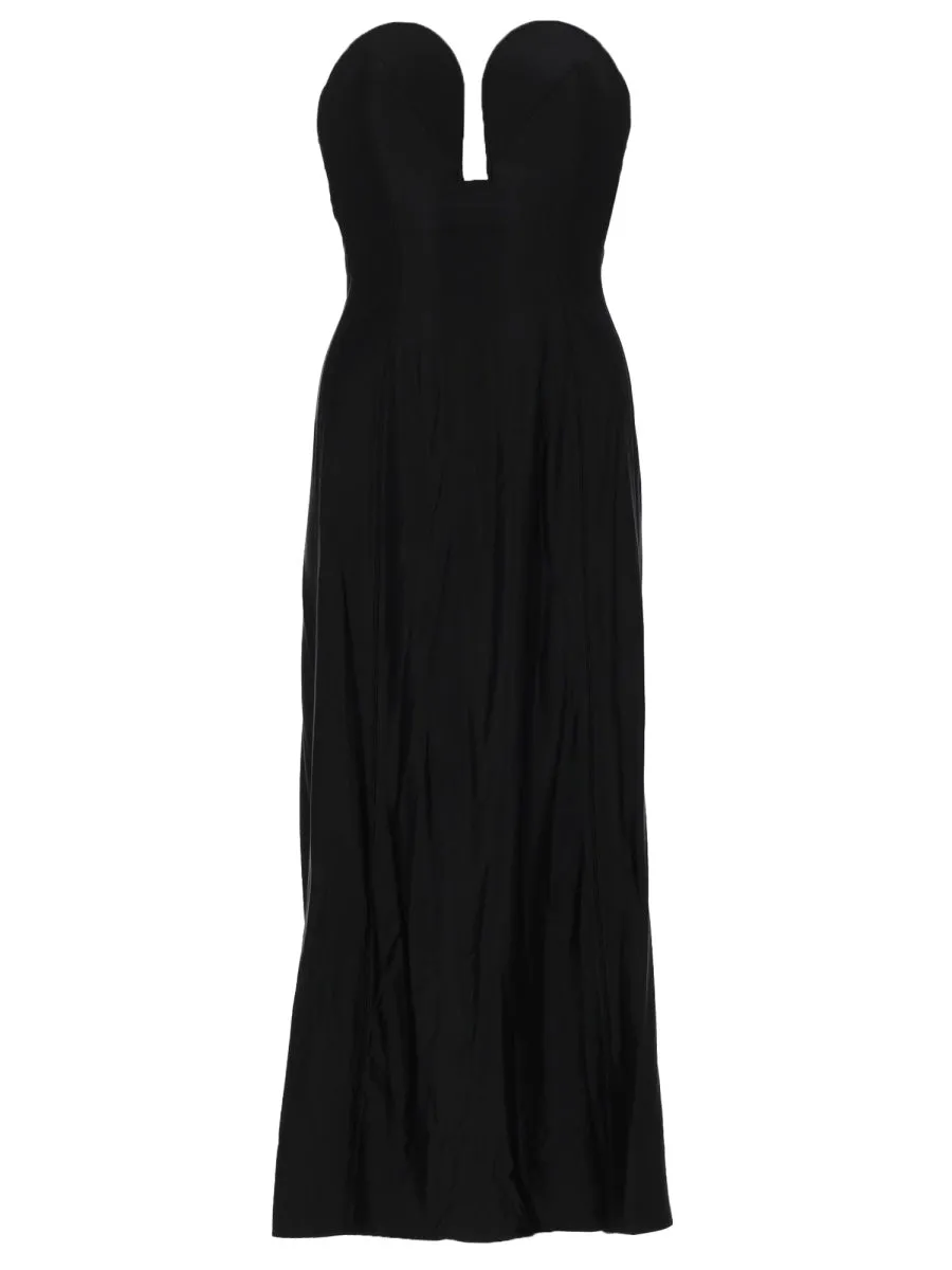 Midi Dress with Heart-Shaped Bustier Black sold by Lord & Taylor