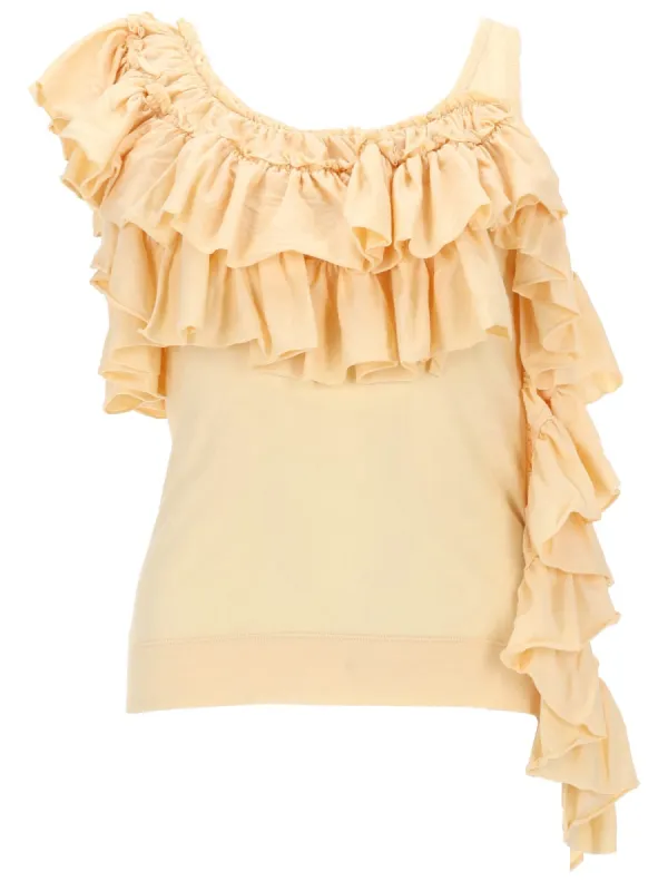 Top with Ruffles, Yellow made by Dries Van Noten