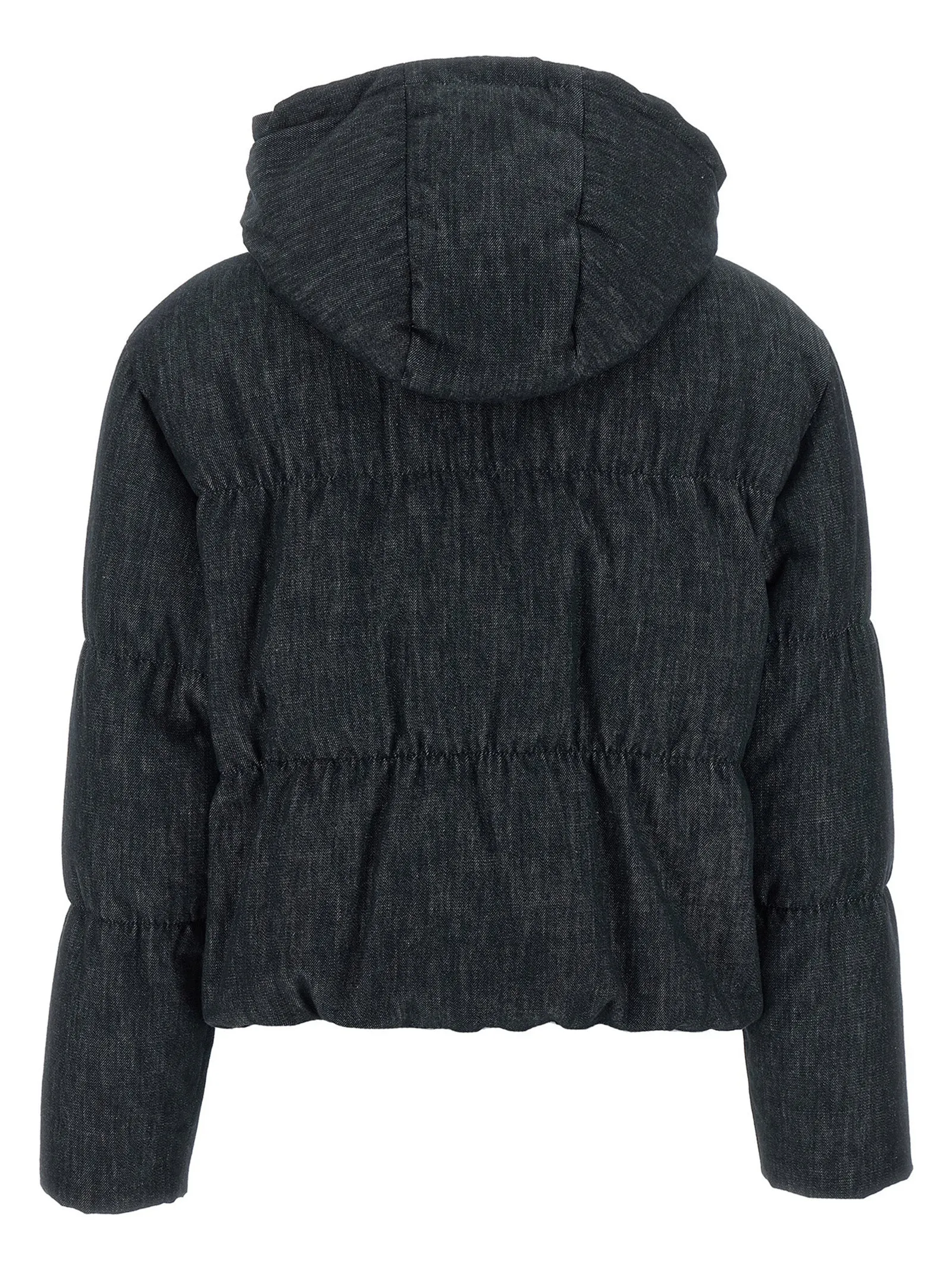Denim-effect twill down jacket sold by Lord & Taylor product image thumbnail 2