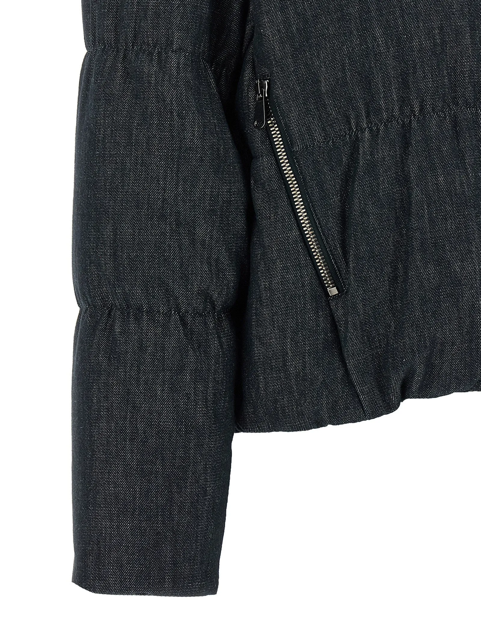 Denim-effect twill down jacket sold by Lord & Taylor product image thumbnail 4