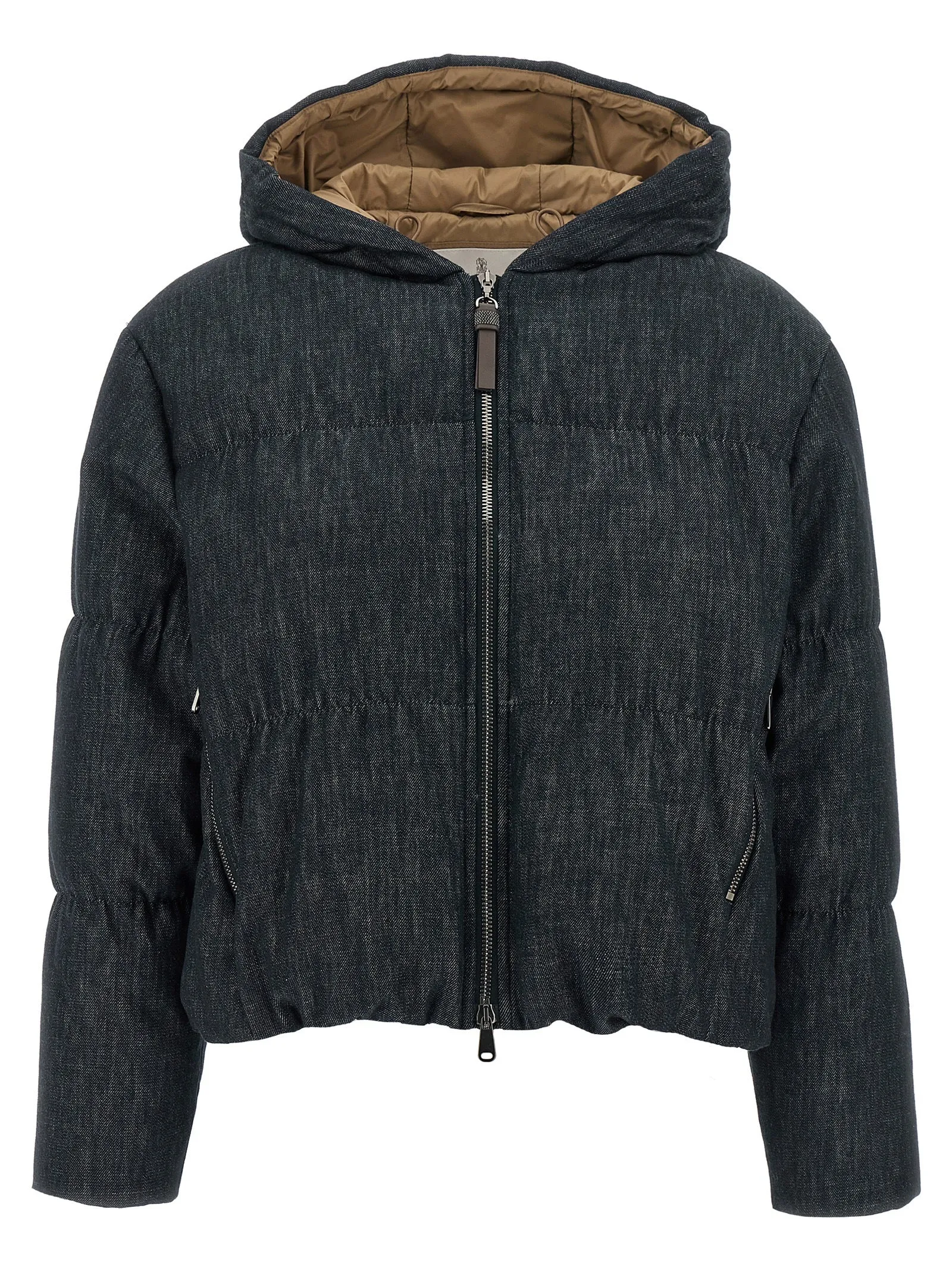 Denim-effect twill down jacket sold by Lord & Taylor
