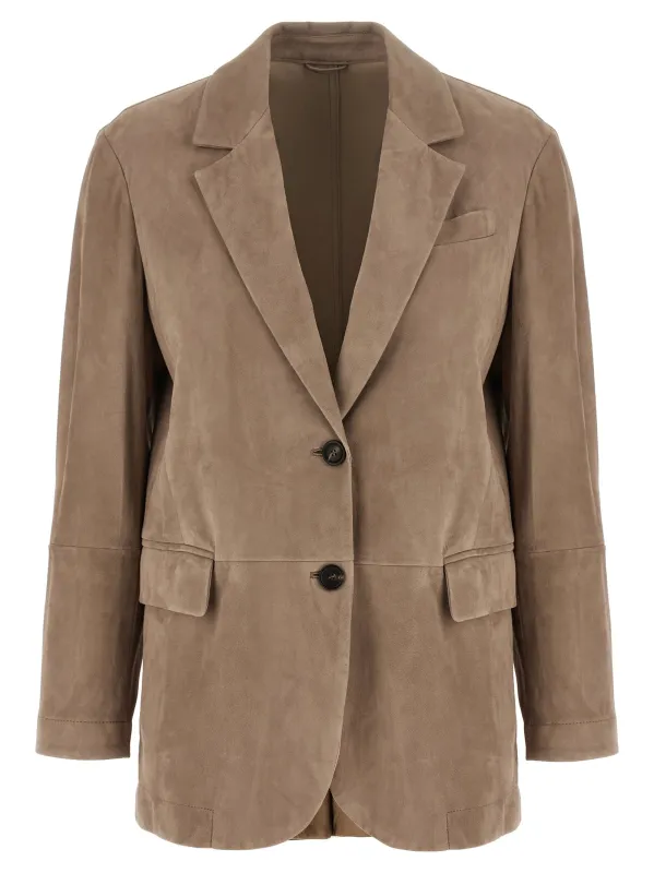 Suede blazer made by Brunello Cucinelli