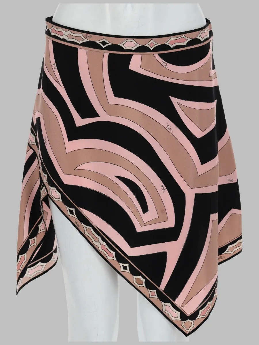 Asymmetric Silk Mini Skirt — Pink sold by Lord & Taylor