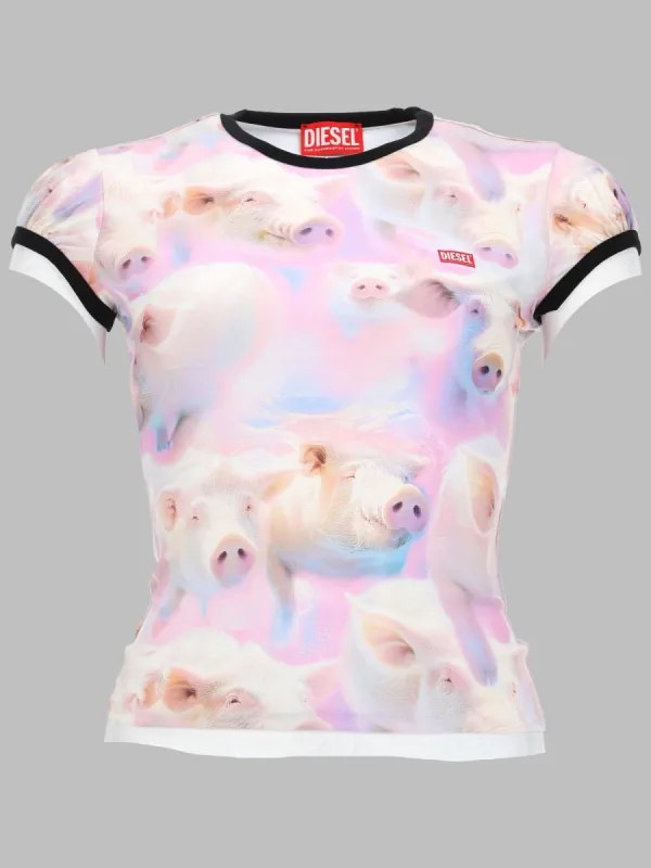 T-Shirt with Print Multicolour made by Diesel