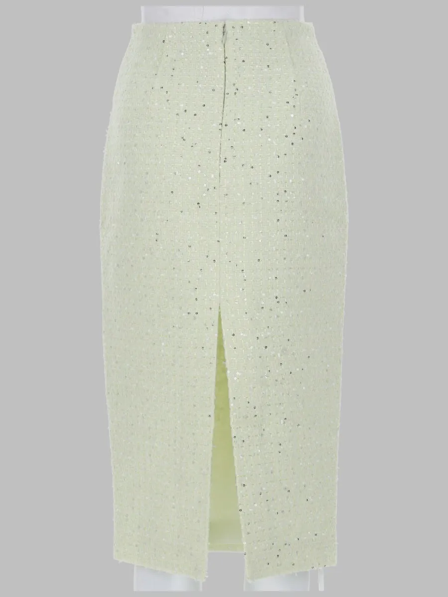 Midi Skirt Bouclé Green sold by Lord & Taylor product image thumbnail 2