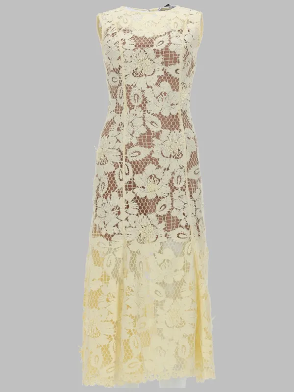 Midi Crochet Dress - Yellow made by Self-Portrait