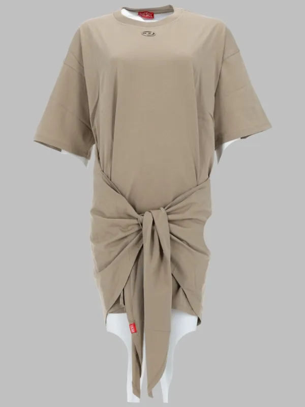 T-shirt Dress with Front Knot made by Diesel