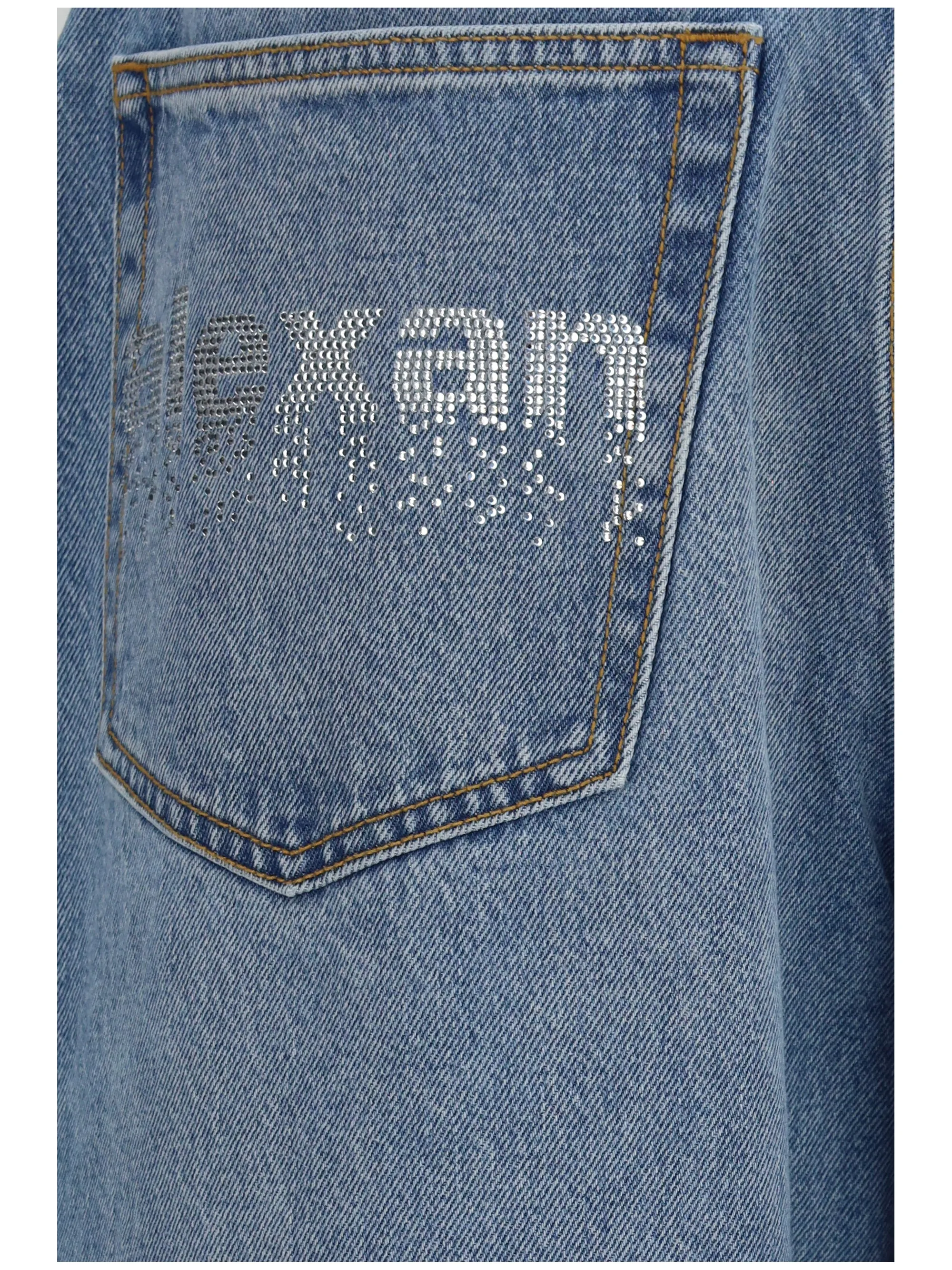 Balloon Jeans Crystal Embellished Vintage Light Indigo sold by Lord & Taylor product image thumbnail 3