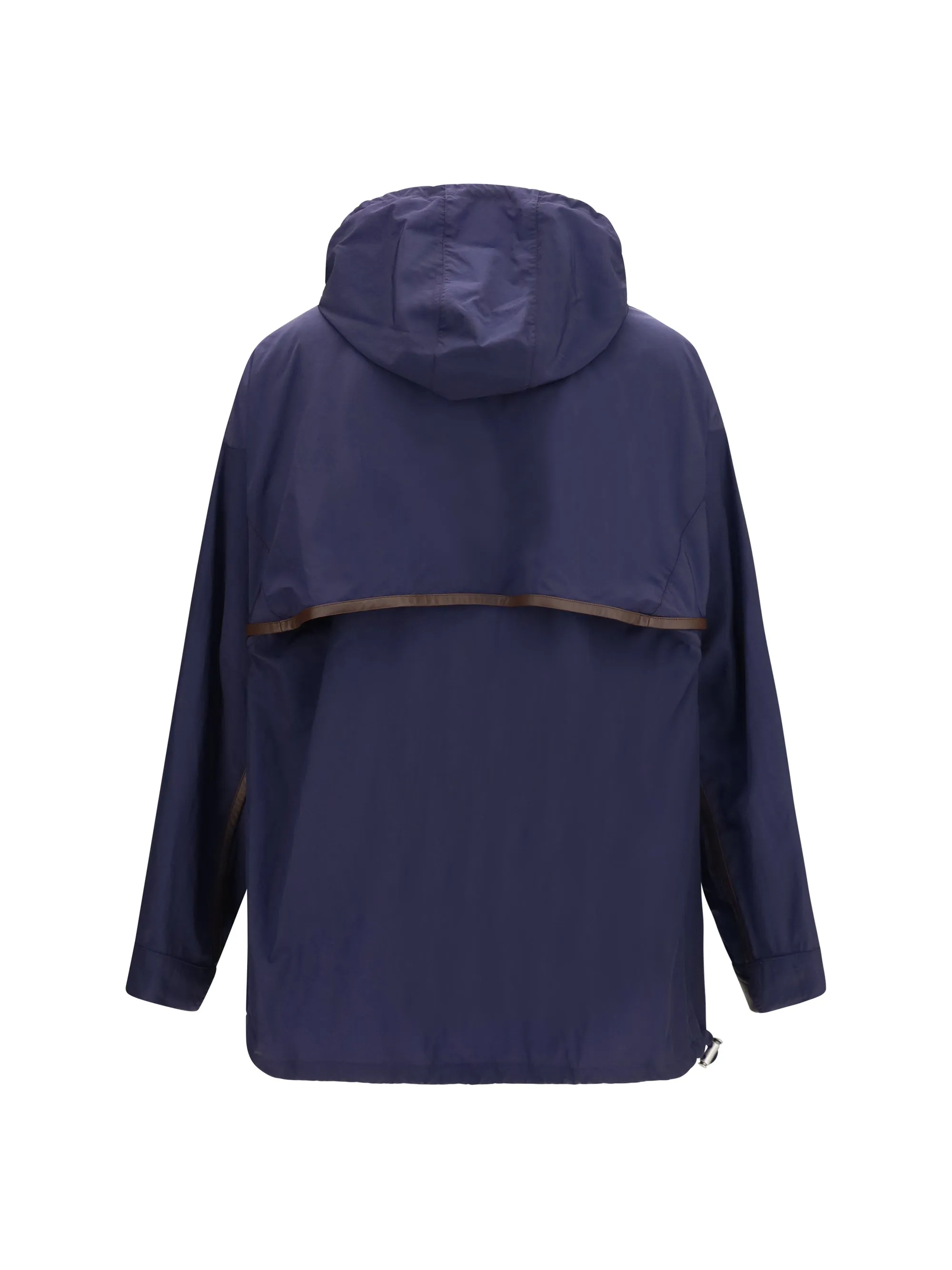 Hooded Technical Jacket Navy/Brown sold by Lord & Taylor product image thumbnail 2