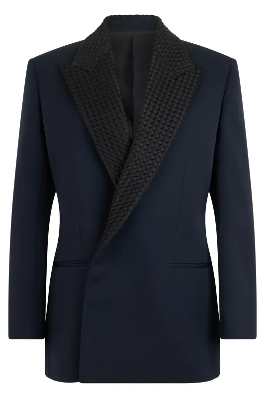 MIDNIGHT BLUE WOOL BLAZER made by Bottega Veneta