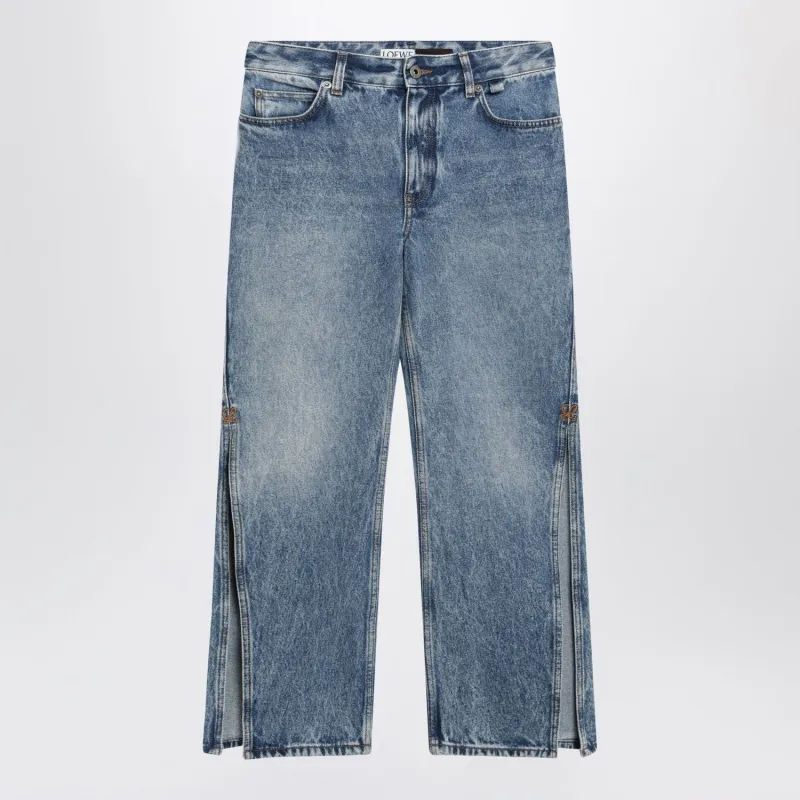 MIDBLUE CROPPED FLARED JEANS made by Loewe