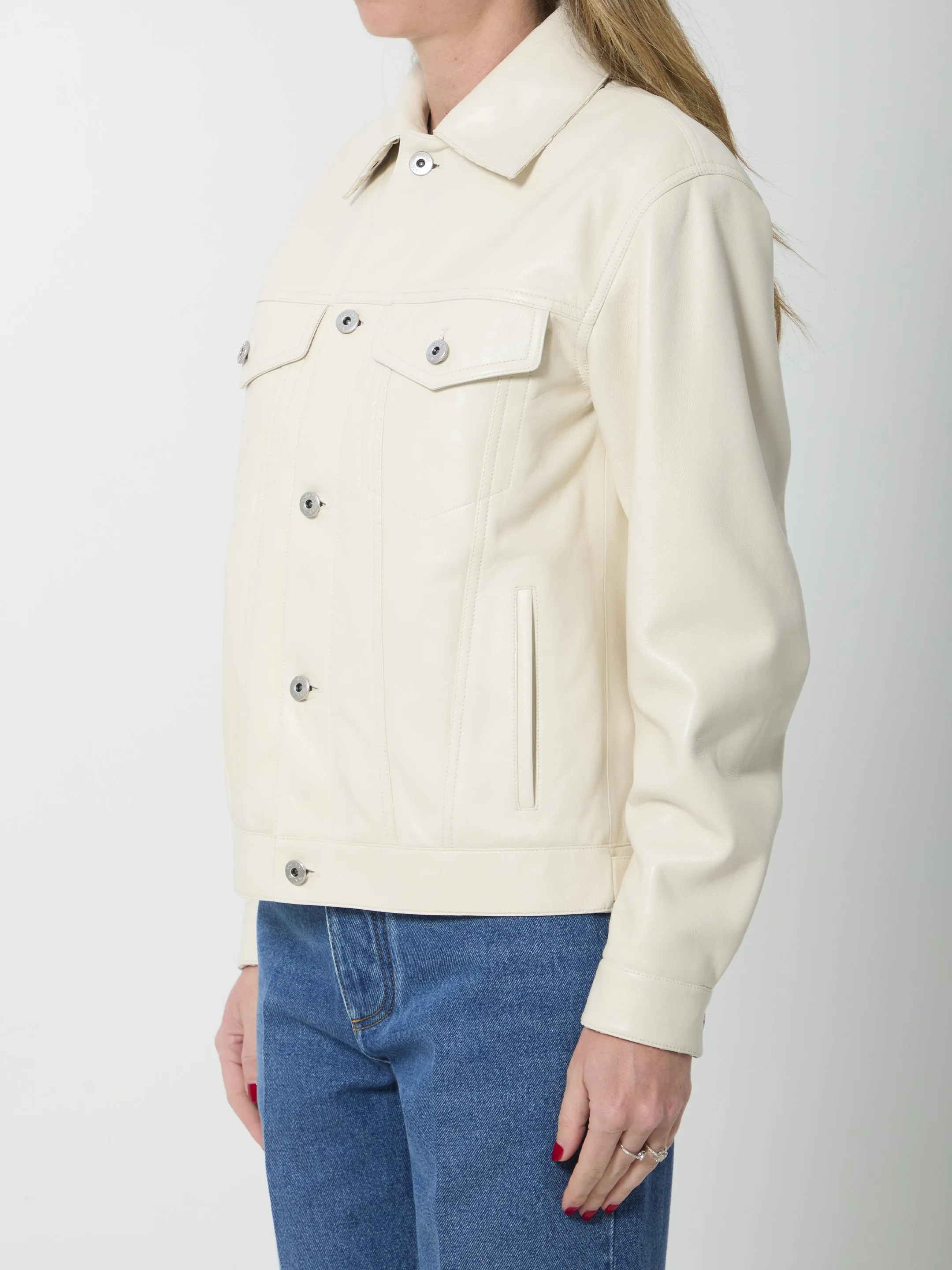 INTRECCIATO LEATHER JACKET sold by Lord & Taylor product image thumbnail 2