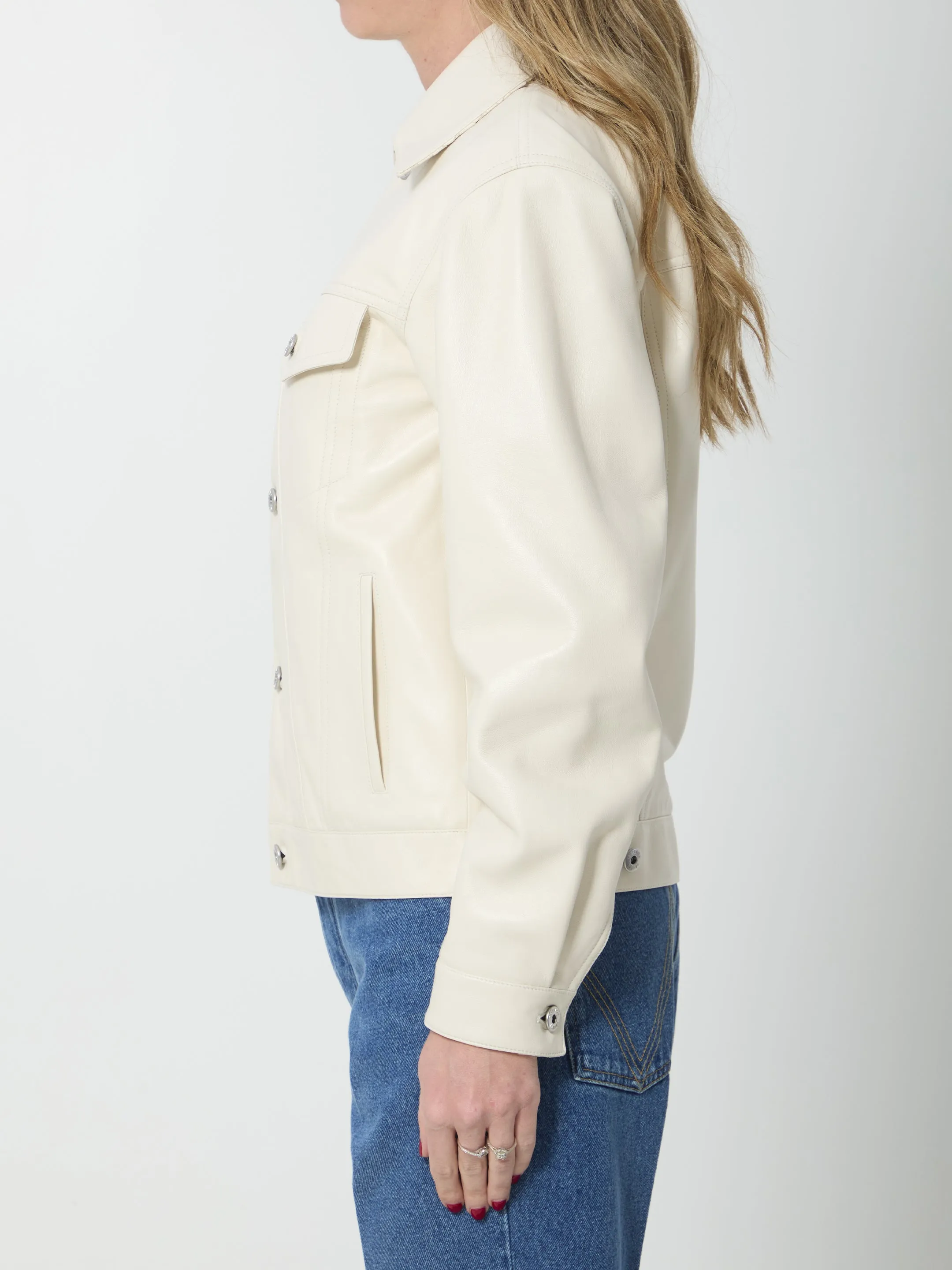 INTRECCIATO LEATHER JACKET sold by Lord & Taylor product image thumbnail 3