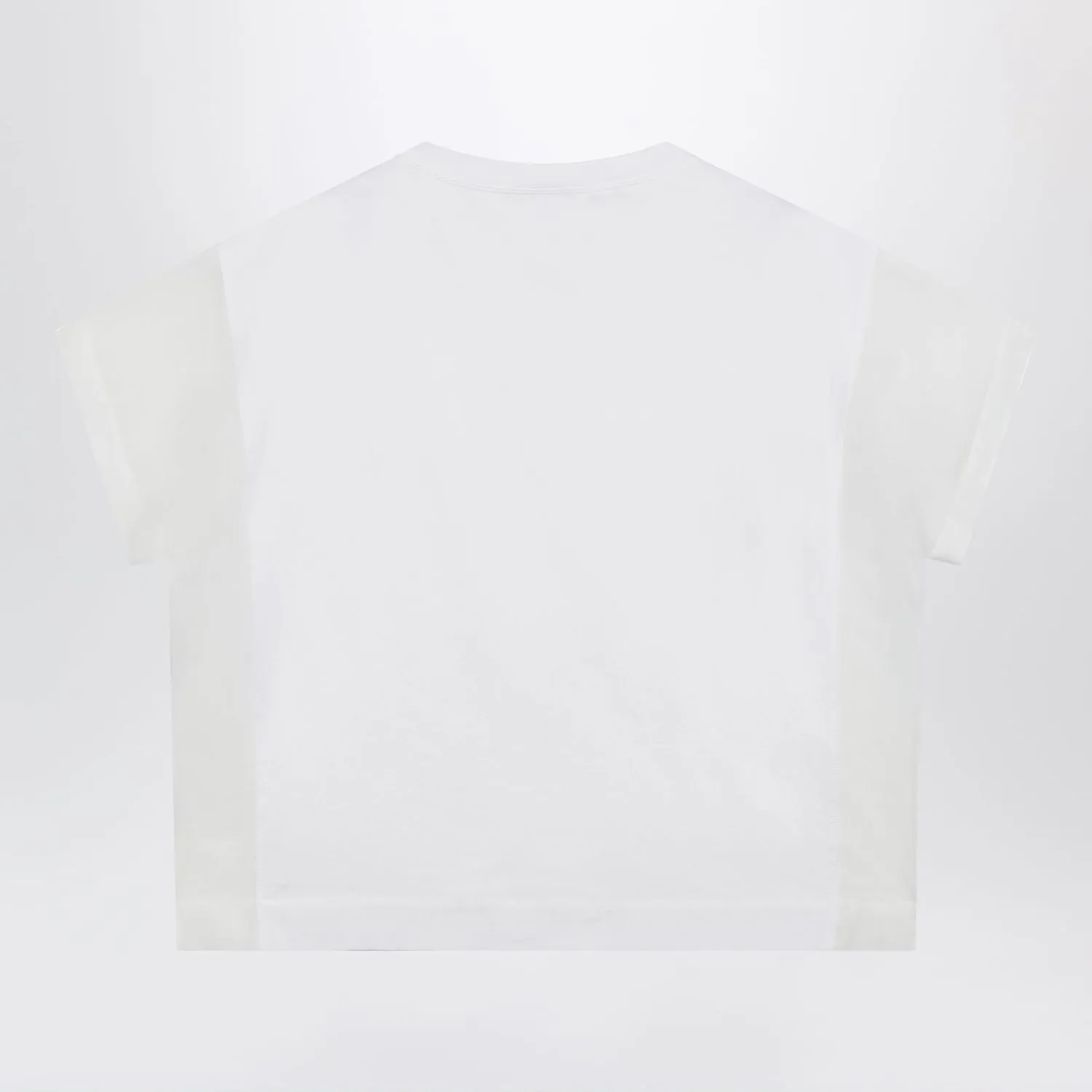 TSHIRT IN COTTON JERSEY AND ORGANZA IN WHITE sold by Lord & Taylor product image thumbnail 2