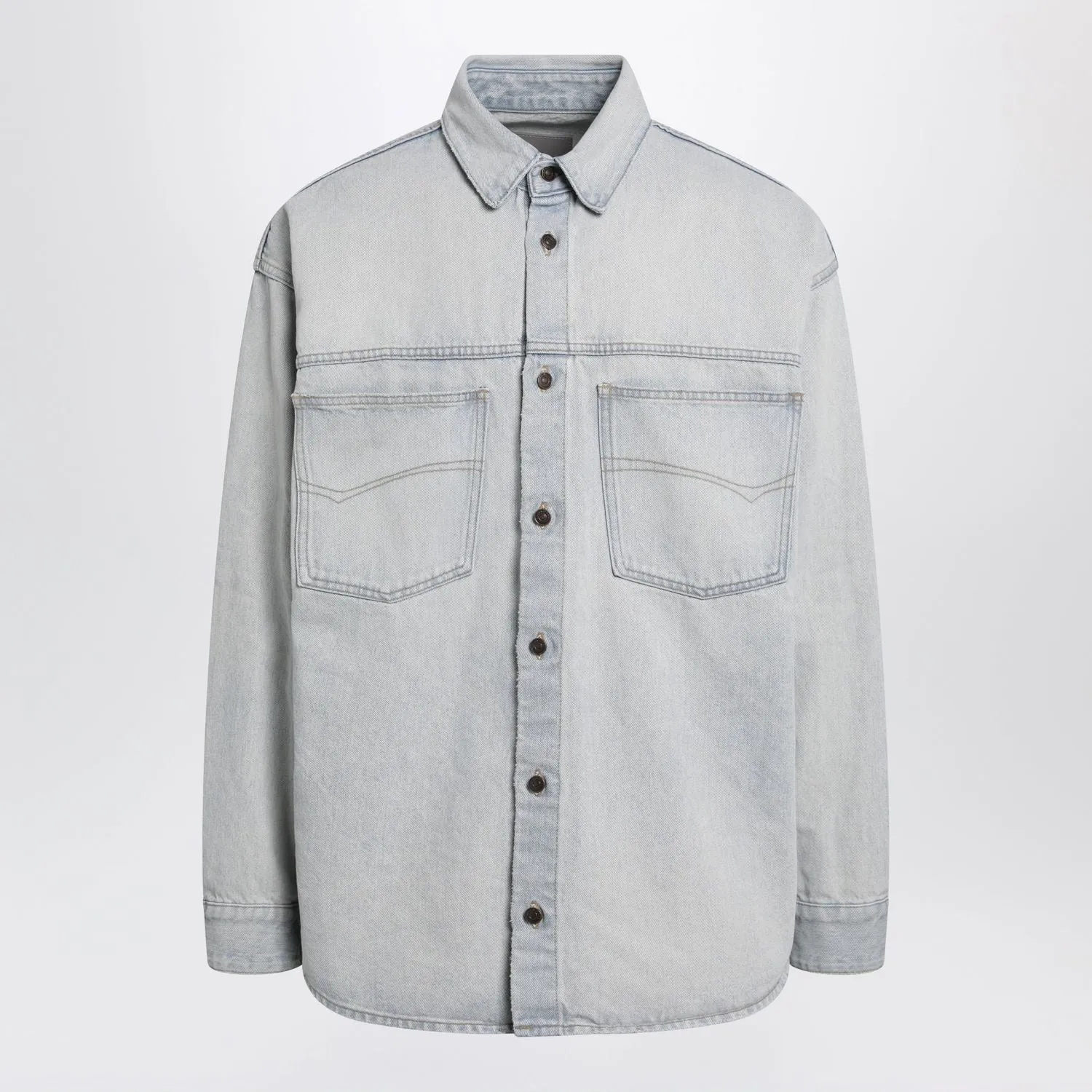 LIGHT BLUE COTTON DENIM SHIRT sold by Lord & Taylor