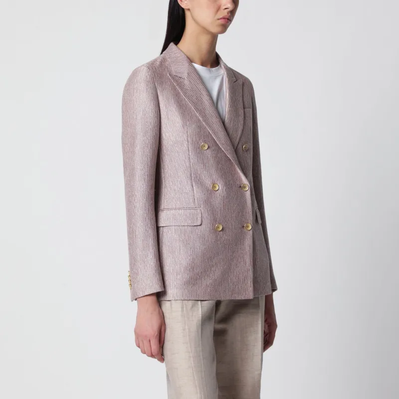 PINK DOUBLEBREASTED COTTON JACKET made by Tagliatore