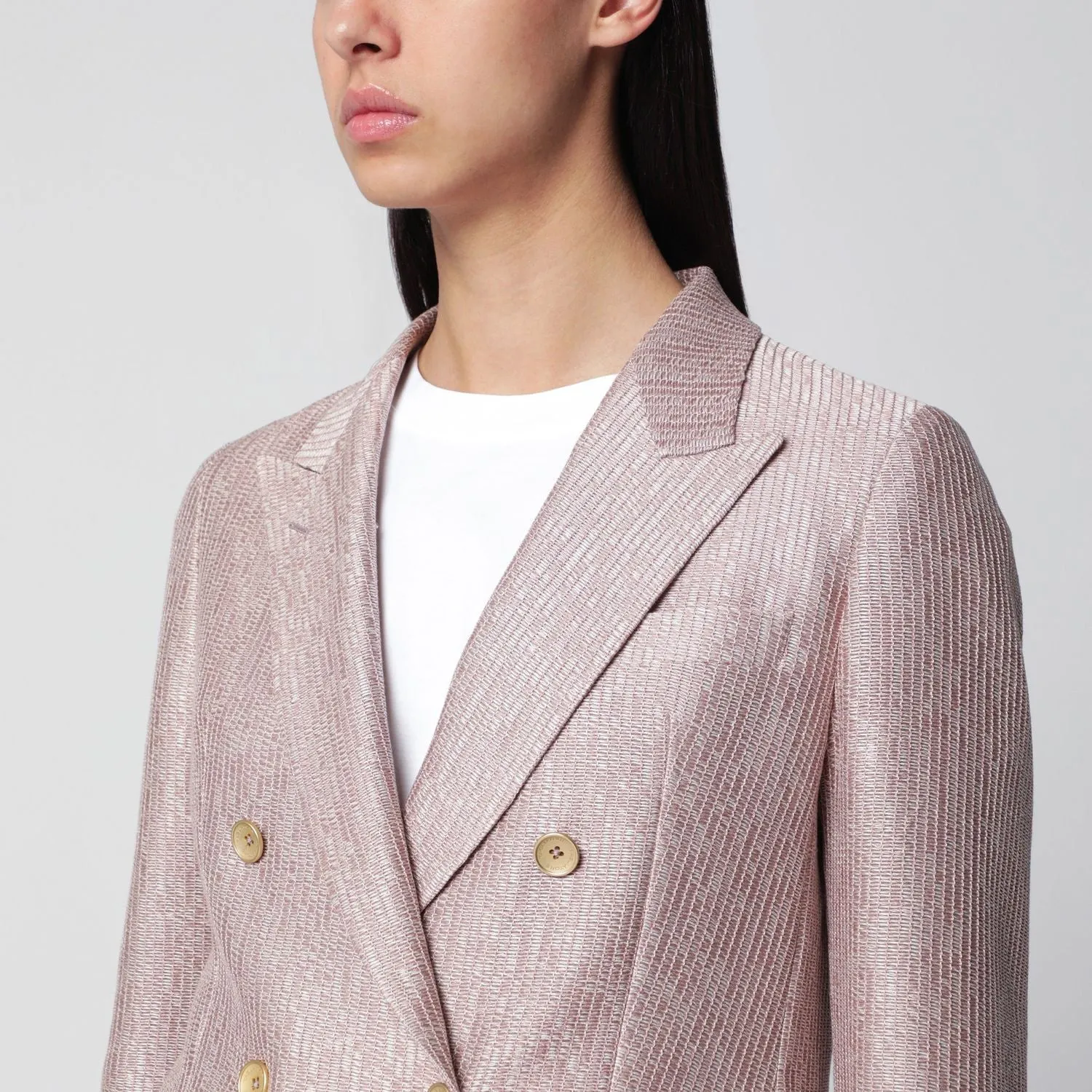 PINK DOUBLEBREASTED COTTON JACKET sold by Lord & Taylor product image thumbnail 2