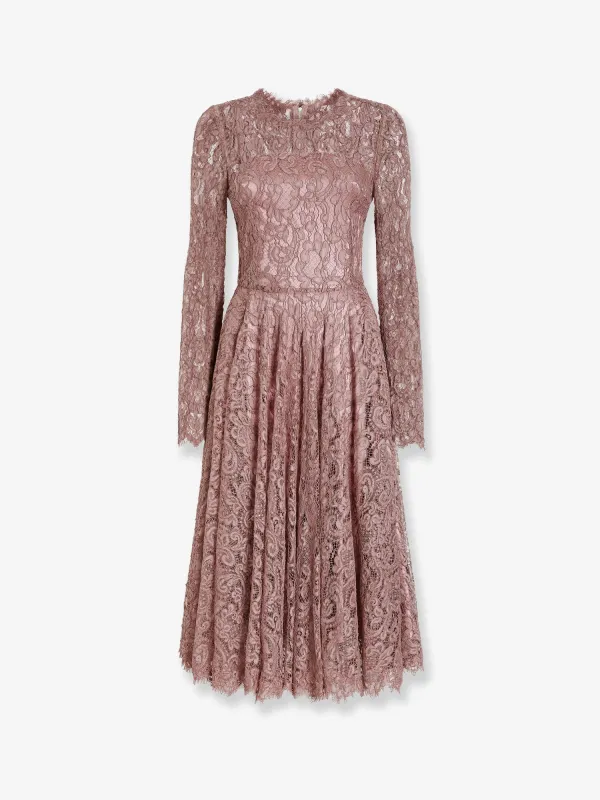 Dress Pink Lace made by Dolce & Gabanna