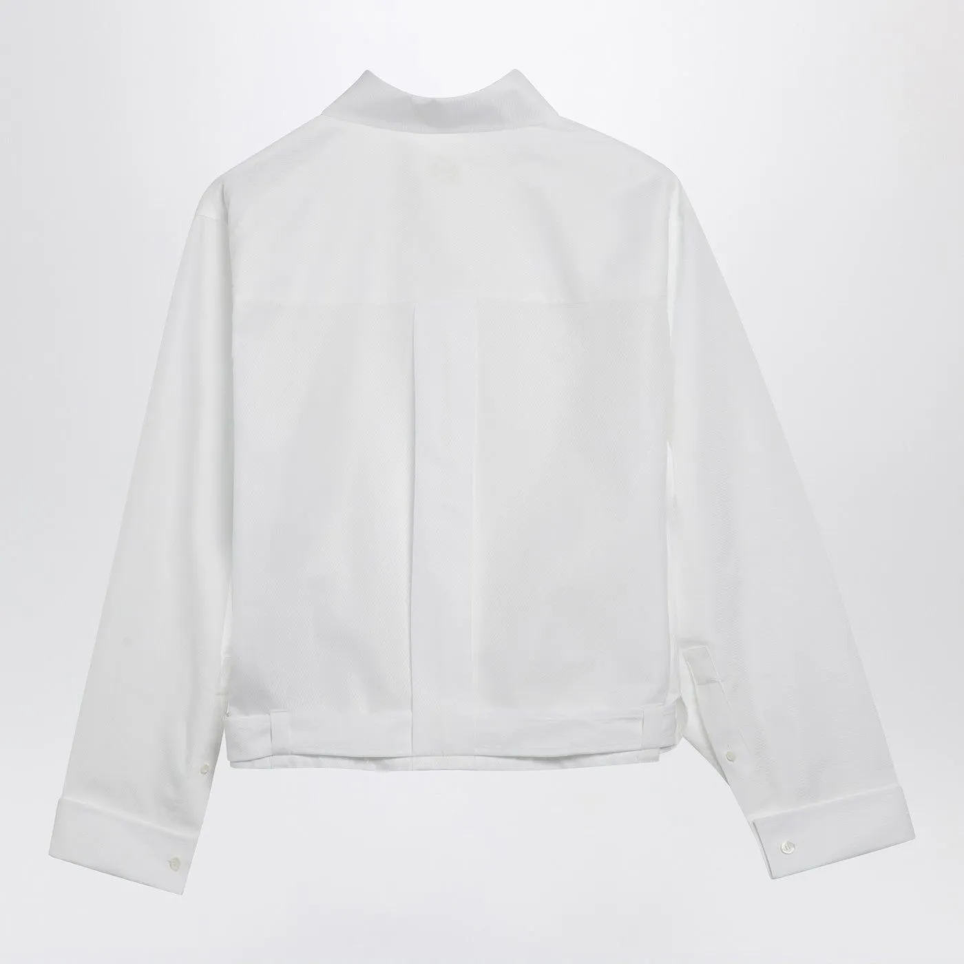 WHITE DRAPED COTTON SHIRT sold by Lord & Taylor product image thumbnail 2