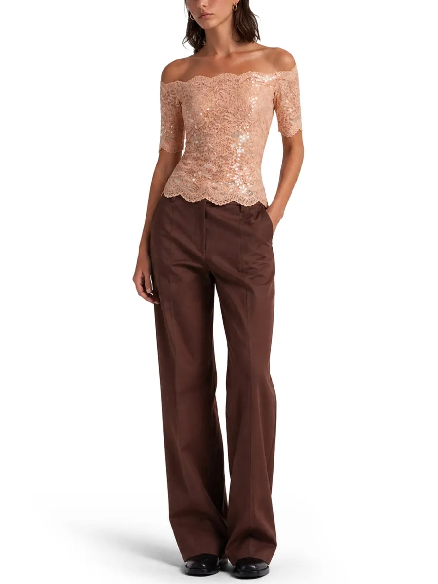TOP IN PIZZO CON PAILLETTES sold by Lord & Taylor product image thumbnail 2