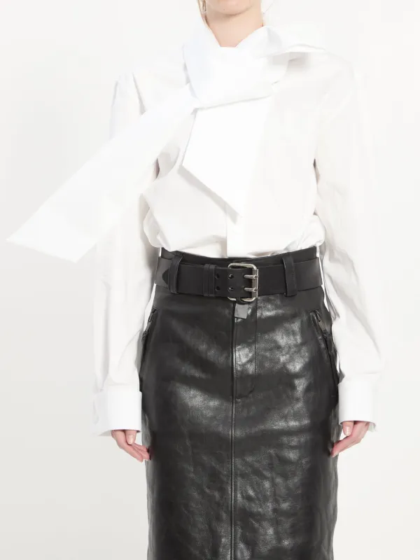 LAVALLIÈRE SHIRT IN COTTON POPLIN made by Yves Saint Laurent
