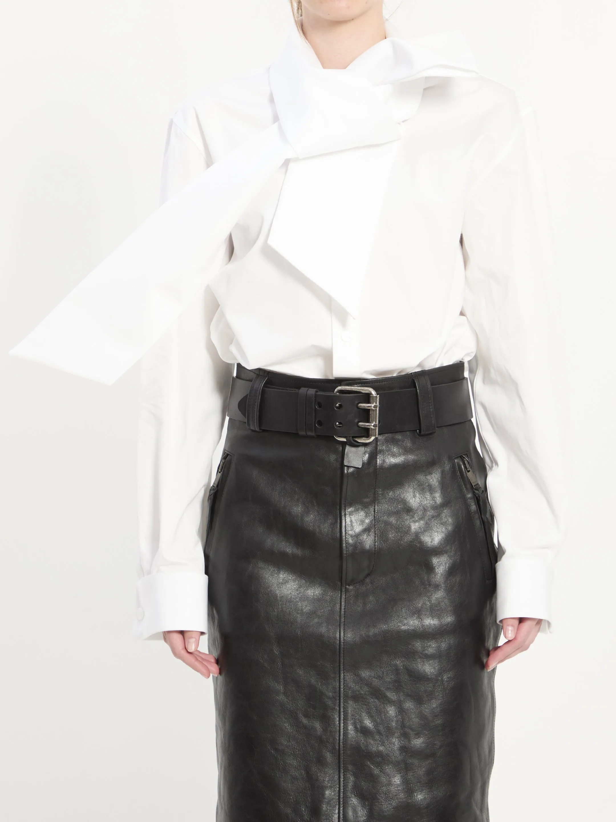LAVALLIÈRE SHIRT IN COTTON POPLIN sold by Lord & Taylor