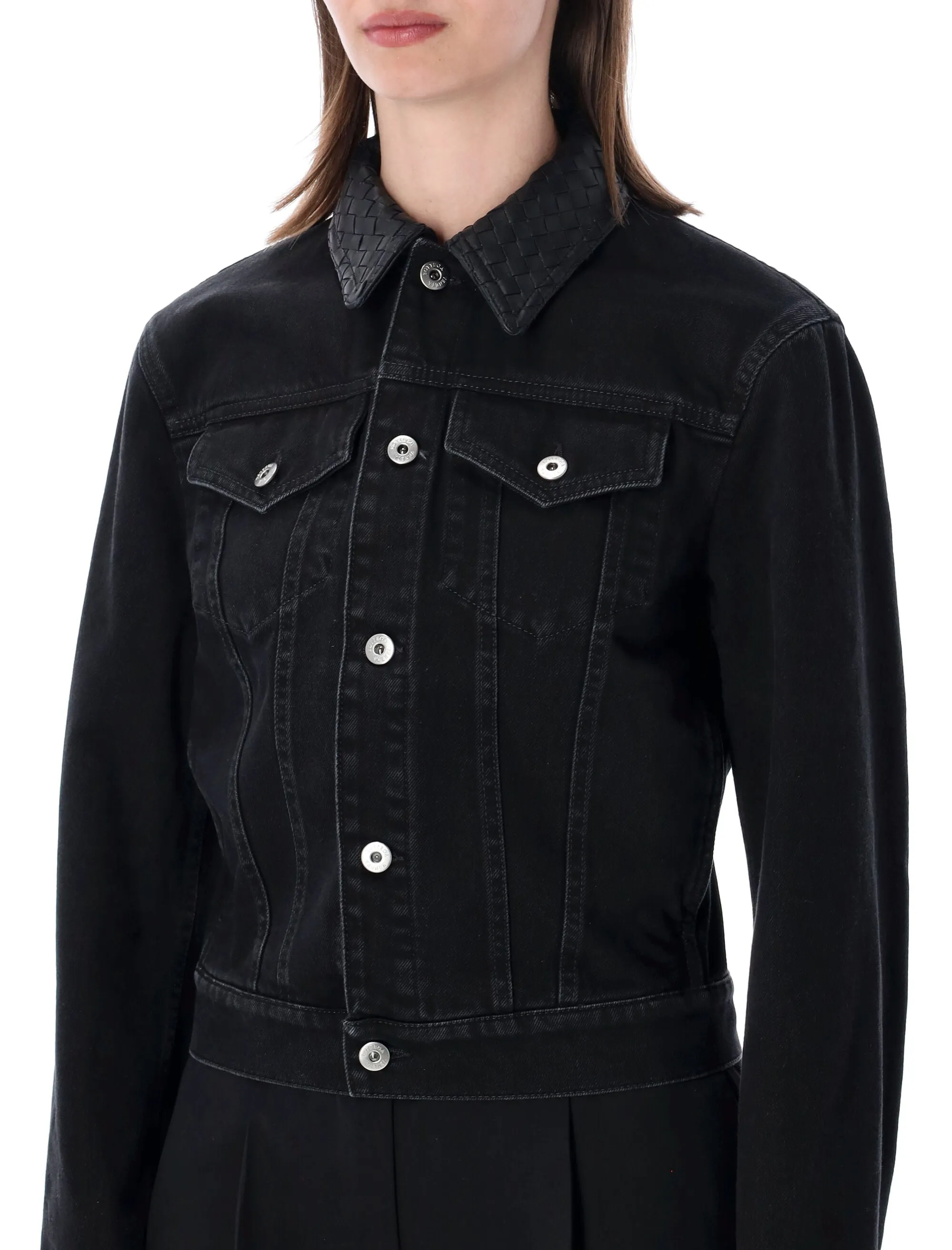 DENIM JACKET NECK INTRECCIO sold by Lord & Taylor product image thumbnail 3