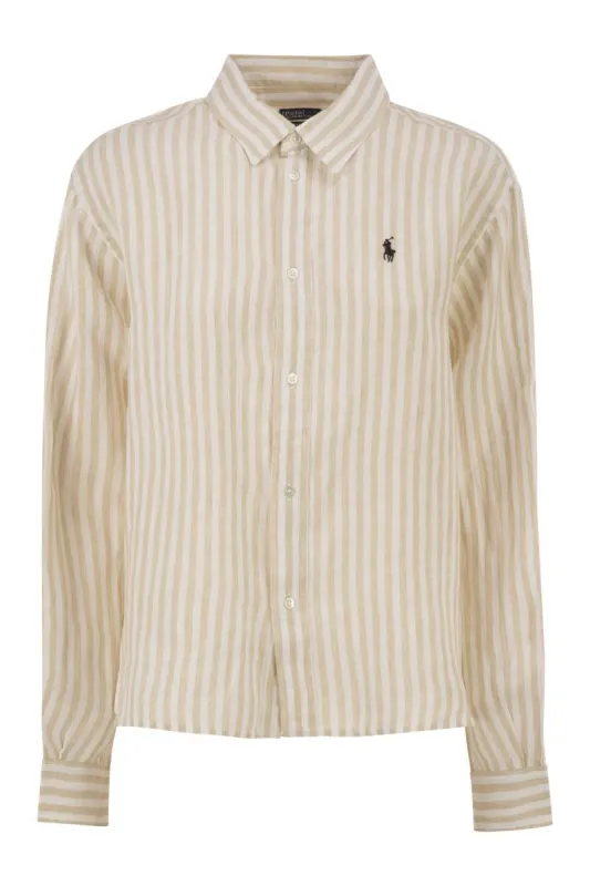 SHORT, LOOSE-FITTING LINEN SHIRT made by Polo by Ralph Lauren