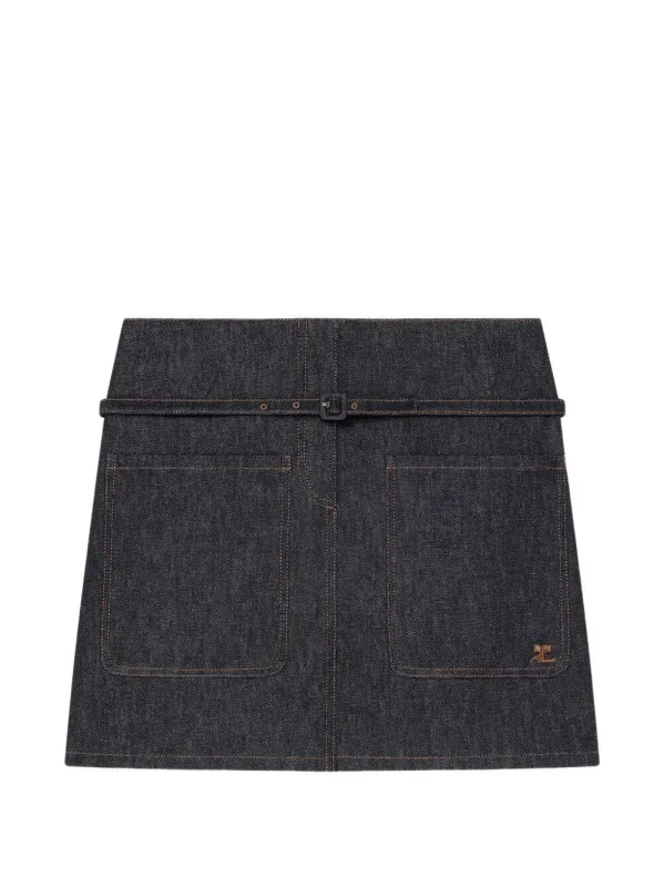 TWO POCKETS DENIM SKIRT made by Courreges