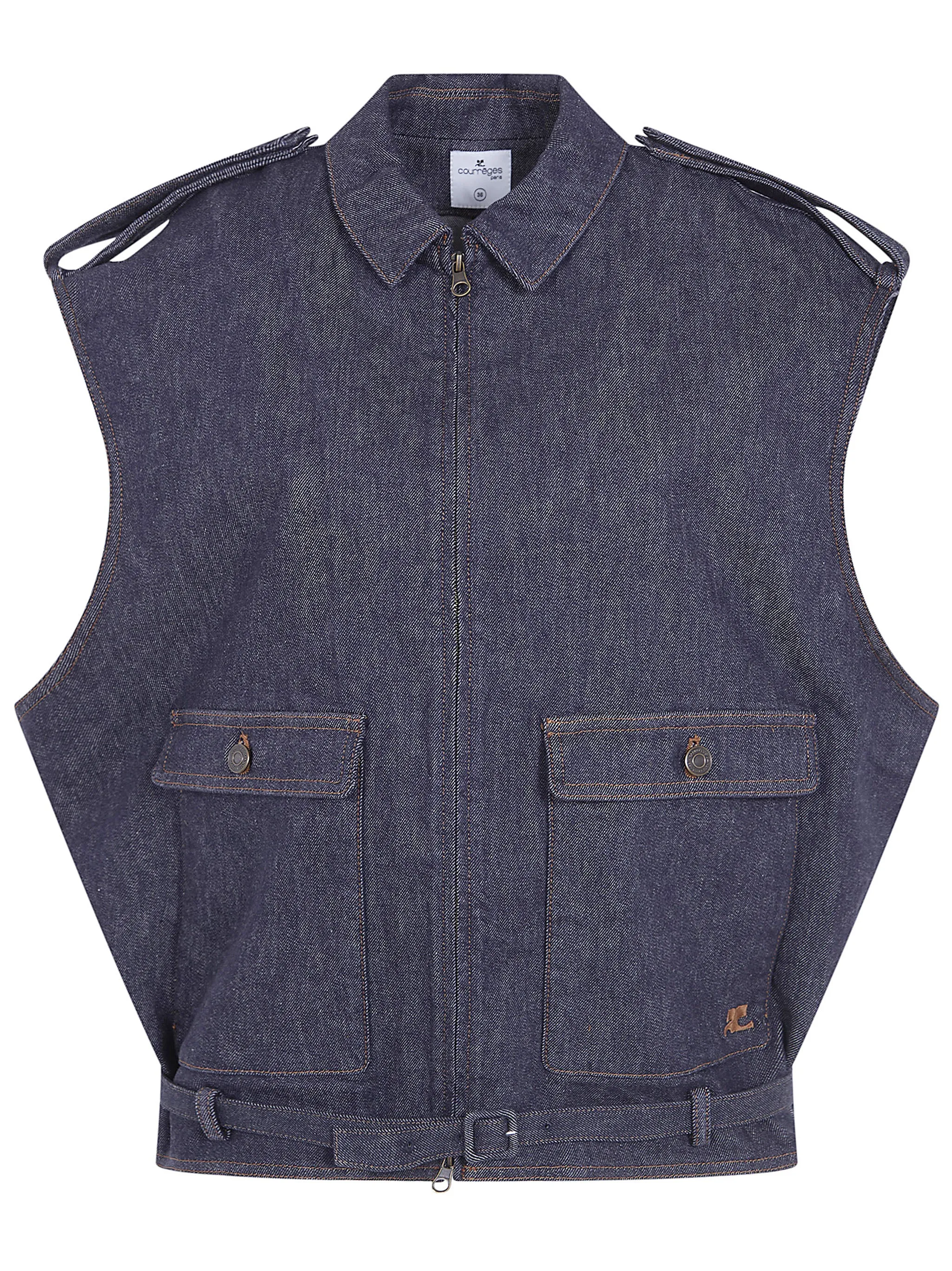 SLEEVELESS DENIM BOMBER JACKET sold by Lord & Taylor product image thumbnail 4