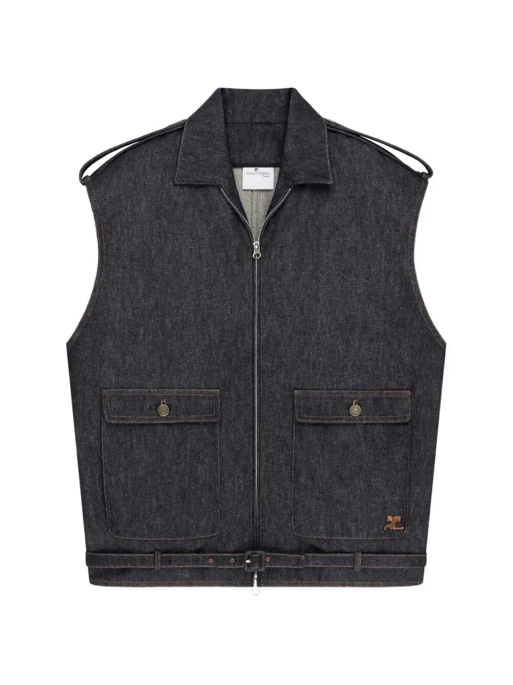 SLEEVELESS DENIM BOMBER JACKET sold by Lord & Taylor
