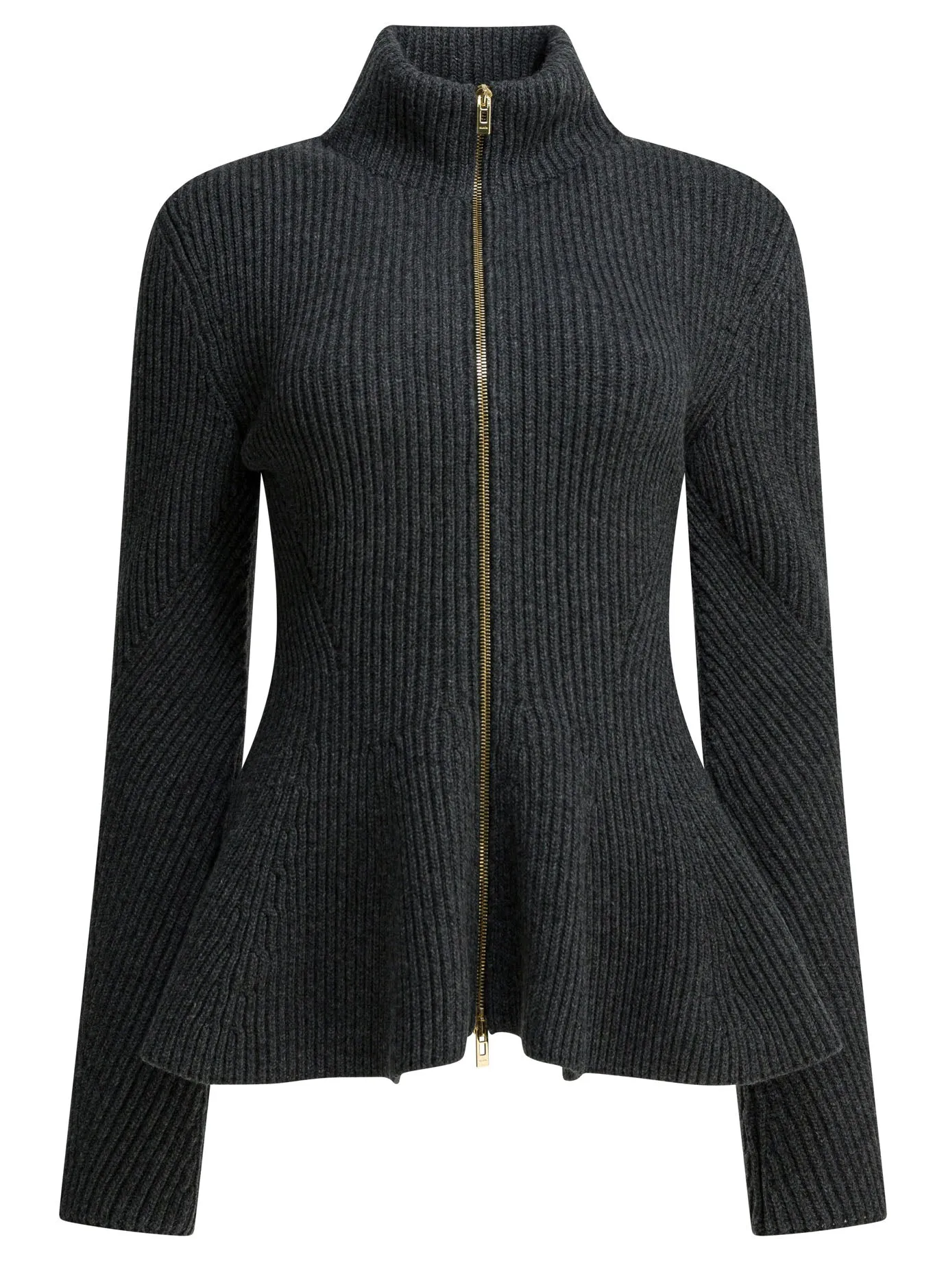 "PEPLUM" ZIPPER SWEATER sold by Lord & Taylor