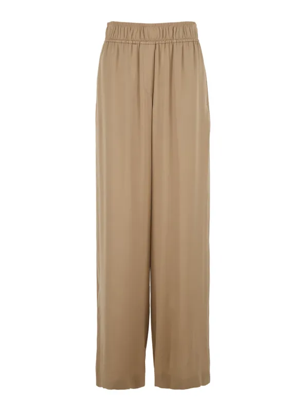 Pants Silk Beige made by Brunello Cucinelli