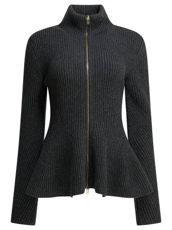 "Peplum" zipper sweater made by Alaia