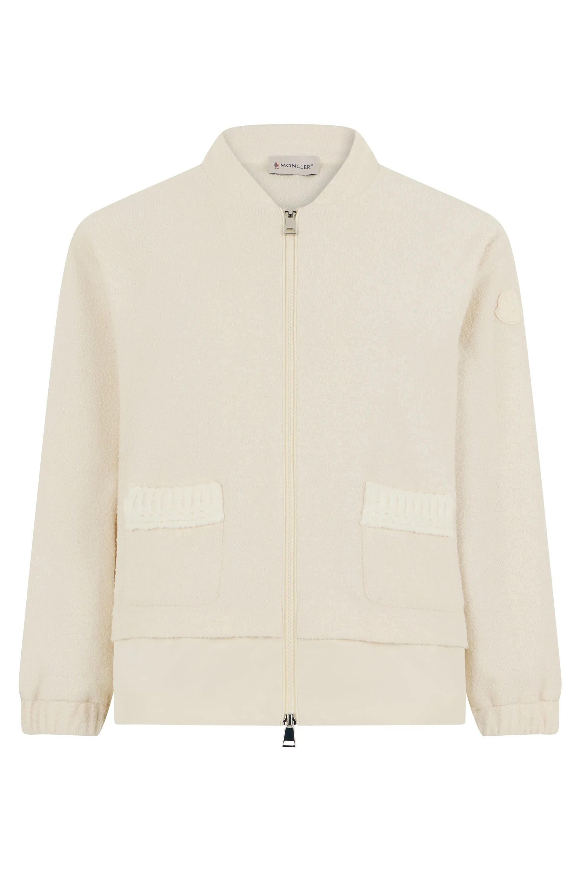 Cardigan with Zip Cotton-Blend Cream sold by Lord & Taylor