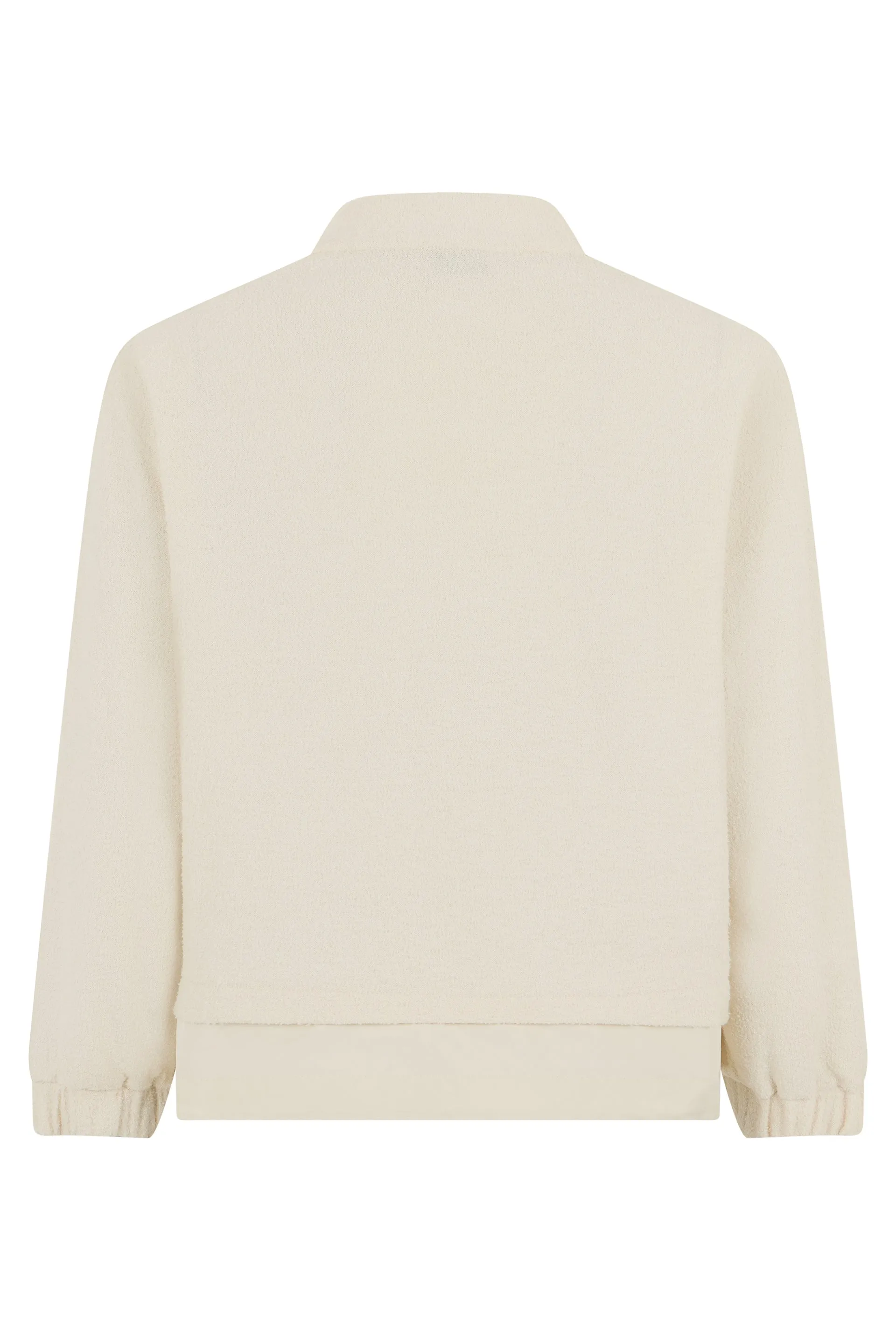 Cardigan with Zip Cotton-Blend Cream sold by Lord & Taylor product image thumbnail 2