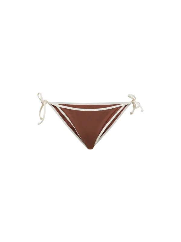 Bikini Bottoms Virgo Brown Lycra made by MC2 Saint Barth