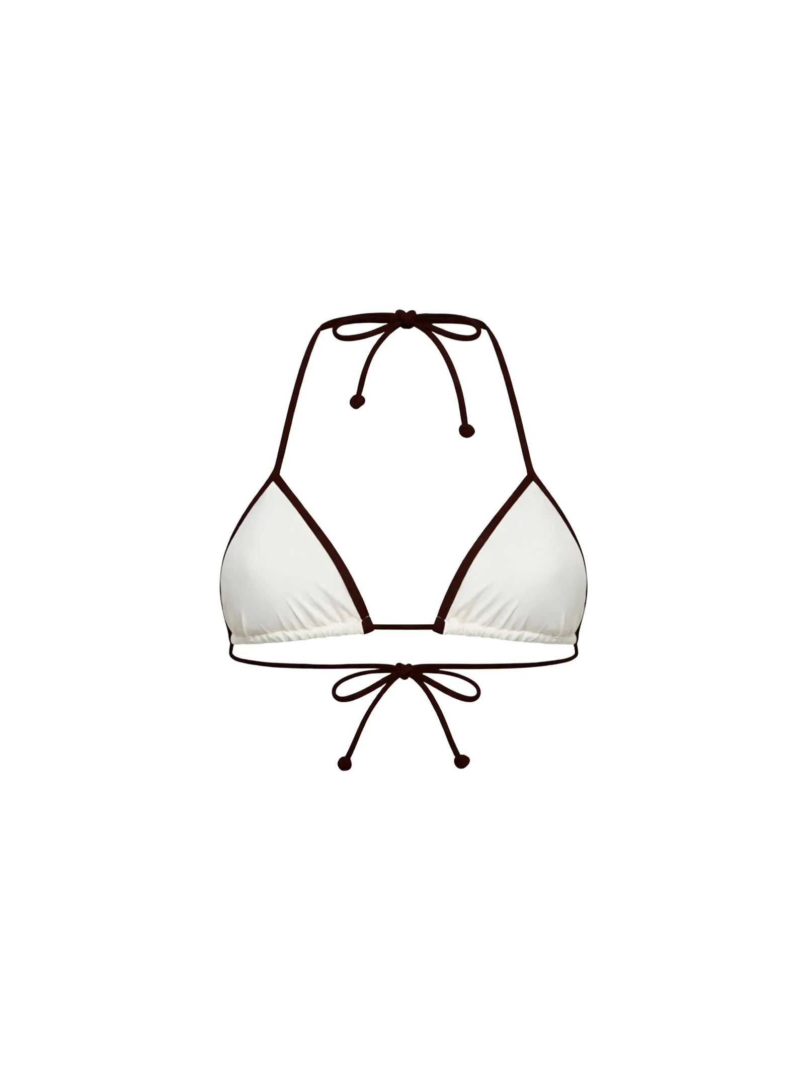 Triangle Bikini Top Leah Ivory Lycra sold by Lord & Taylor