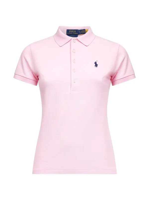 Pink Cotton Piquet Slim-Fit Polo Shirt made by Polo by Ralph Lauren