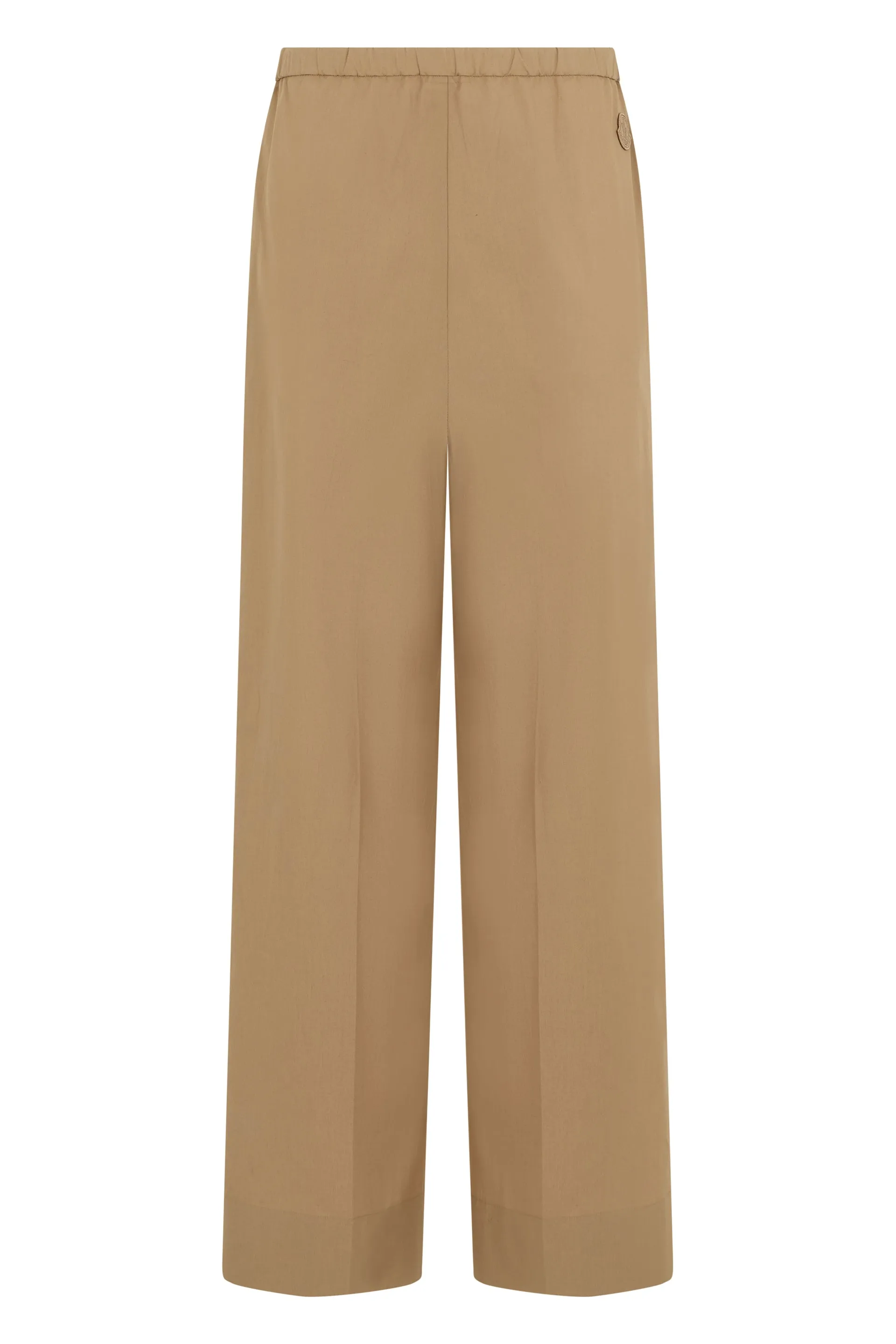 Wide-Leg Cotton Trousers Beige sold by Lord & Taylor