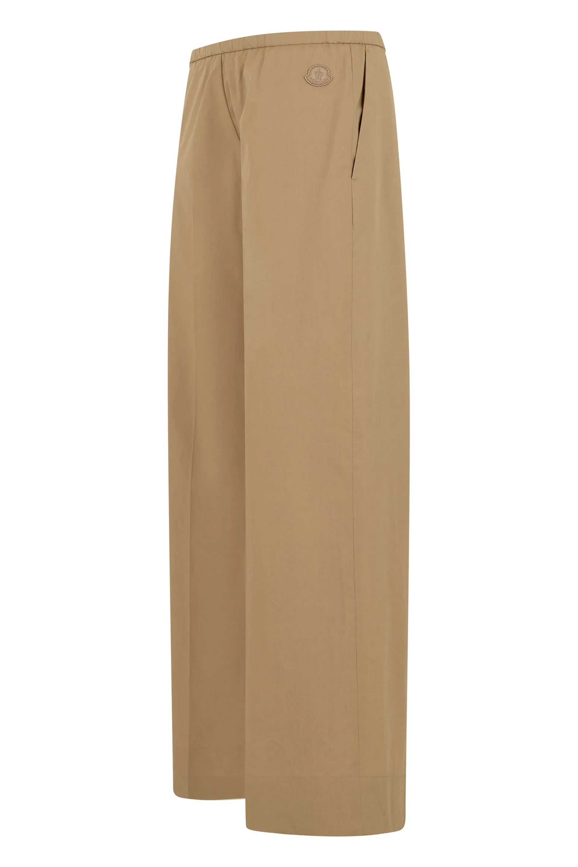 Wide-Leg Cotton Trousers Beige sold by Lord & Taylor product image thumbnail 3