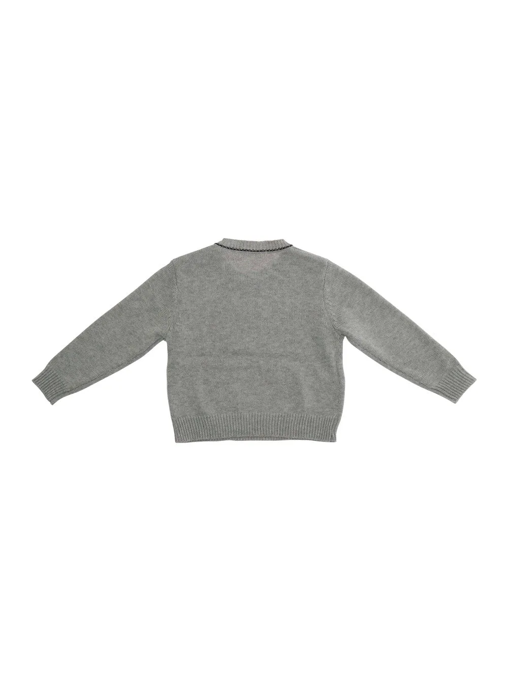 Crew Neck Sweater, Grey Cotton sold by Lord & Taylor product image thumbnail 2